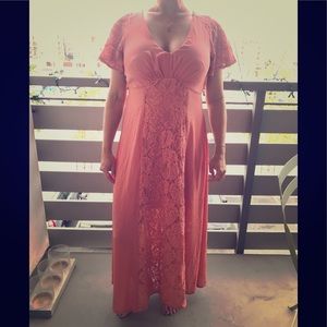 Lace inset maxi